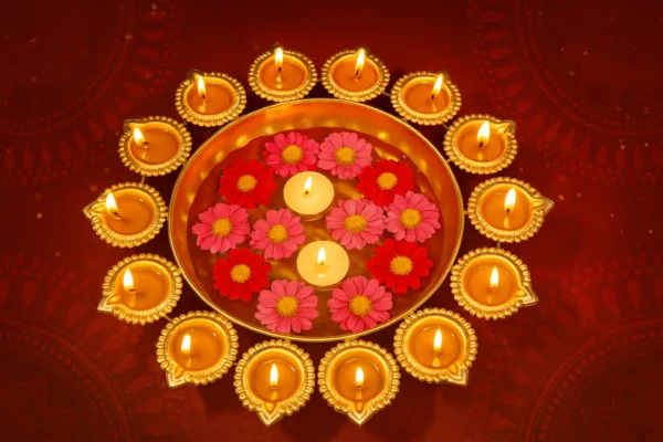 Golden Finish Metal Urli Medium