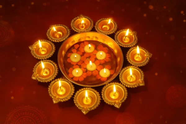 Golden Finish Metal Urli Small