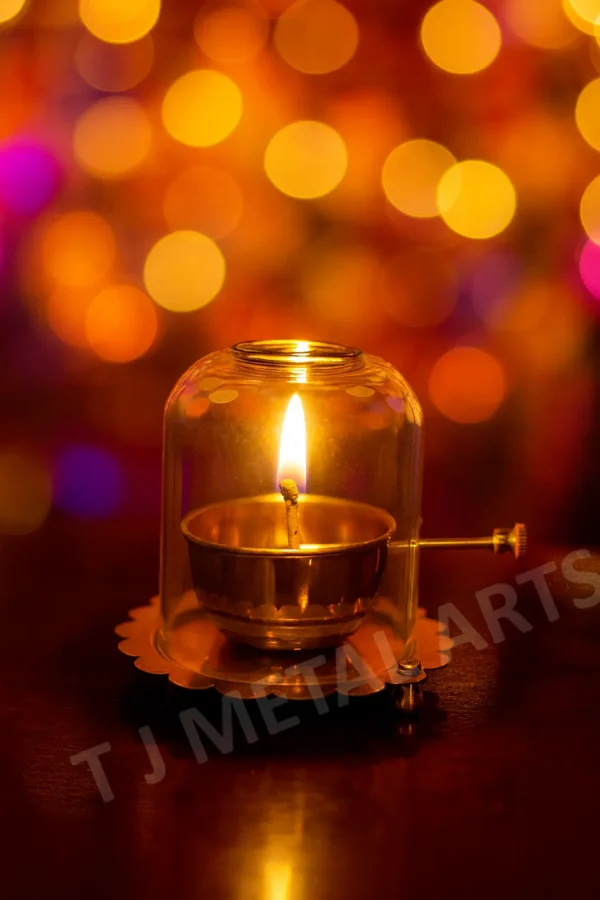 Traditional Akhand Deep Lamp for Puja - Medium