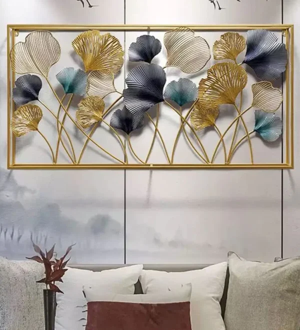 Iron Leaf Bunch Metal Wall Art