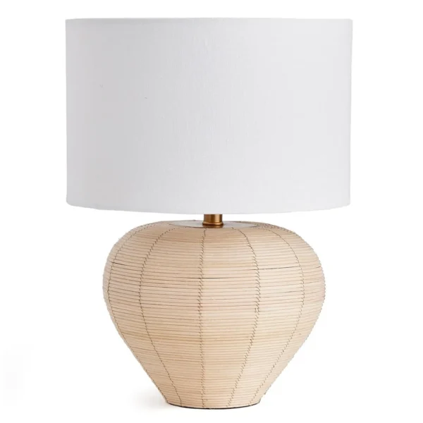 Round Rattan Table Lamp